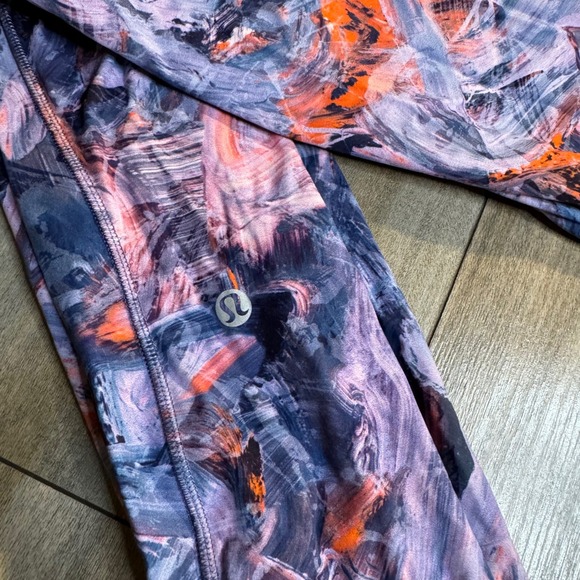 Lululemon Brush Stroke Multi Purple Orange Yoga Gym‎ Bin C-18 - Picture 2 of 5